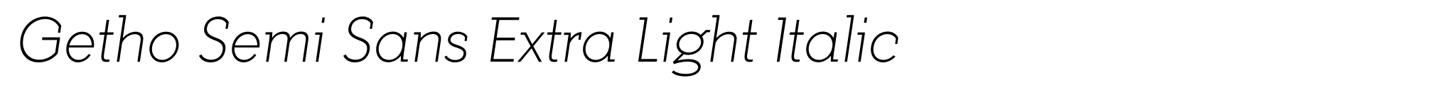 Getho Semi Sans Extra Light Italic image